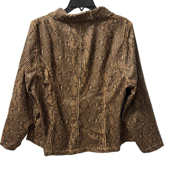 Ruby Rd. Jacket Sz 18W Jacket Snake Print Polyester Zip Front Jacket - Picture 7 of 11